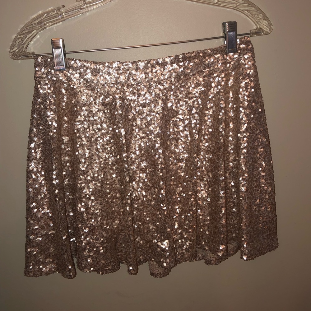 Aeropostale Gold Sparkle Skirt